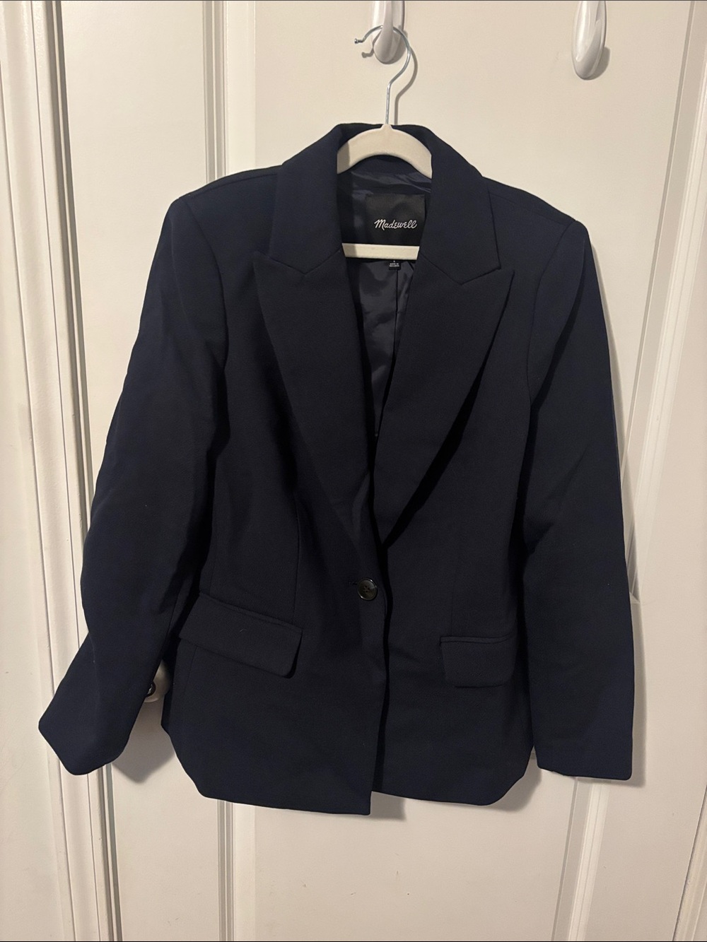 Madewell Navy Single-Button Tailored Blazer